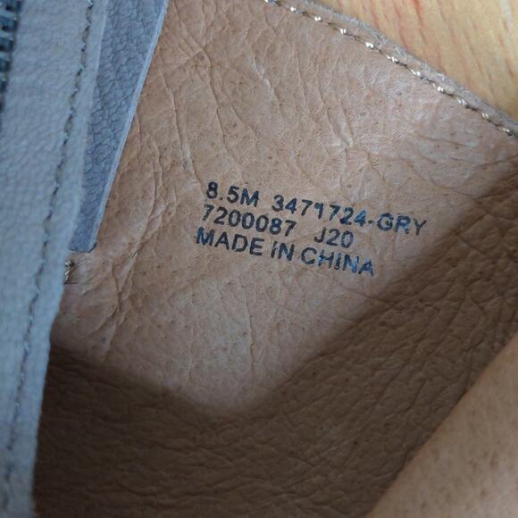 Frye Reina Leather Bootie Boots Pointed Stacked Heel 8.5M New - Picture 14 of 16